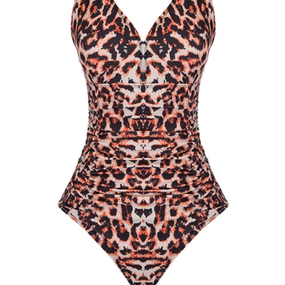 Women Halter Vneck Ruched Swimwear